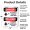 Signmission Electrical Current Keep Away Bilingual Danger Sign, Plastic, 12in W x 18in L, 2PK OS-2PACK-DS-P-1218-VS-1194 - alternate 3